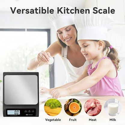 CYBERGIANT 13lb/0.1g Precision Digital Food Scale - Food Scale & Kitchen Scale for Meal Prep and Kitchen Baking - Espresso Coffee Scale, Gram Scale, Stainless Steel Platform & LCD Display - Black