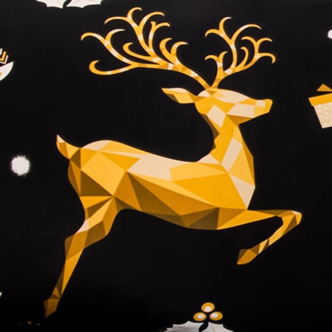 Mybedsoul Christmas Printed Black Sofa Cover Reindeer Printed Elastic Couch Cover Machine Washable Christmas Theme Red Sofa Slipcover for Living Room(3 Seater/Loveseat)