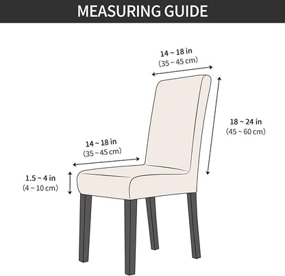 Gibelle Dining Room Chair Covers Set of 4, Soft Stretch Kitchen Chair Covers Slipcover Protector, Removable Washable Geometric Parson Chair Covers 4 Pack, Black