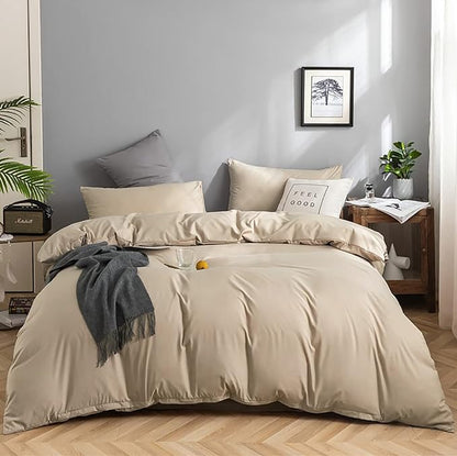 Champagne Comforter Set Full Khaki Bedding Set Lightweight Women Solid Light Champagne Blanket 3 PCs Durable Soft Comforter Set Full Beige Quilts Set Breathable Champagne Bed Comforter Set