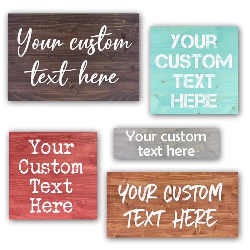 Custom Wood Signs Personalized | Farmhouse Decor | Personalized Signs | Personalized Rustic Wood Signs | Father's Day Gift | Custom Sign | Ready to Hang! (7.25x12 Inches)
