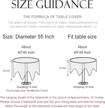 patdrea Designer Vintage Linen Small Round Tablecloth,Cya Ancient Castle and Manor Pattern Tablecloths,Elegant Table Cover Decor for Kitchen Dining Christmas,Thanksgiving,Diameter 55"-Lucerne a