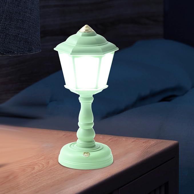 Mini Desk lamp Vintage, LED Desk Lamp Dimmable Table Lamp Reading Lamp with USB Charging Port, Sensitive Control, Eye-Caring Office Lamp,Very beautiful decorative desk lamp (Green)