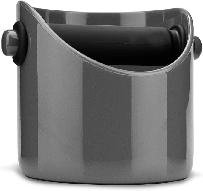 Dreamfarm Grindenstèin Sturdy, Compact, Modern Space-Saving Espresso Coffee Grind Knock Box - Silver