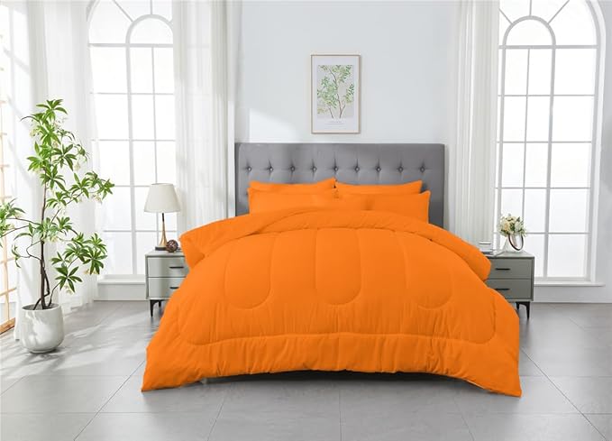 3 Piece Solid Color All Season Bedding Comforter Set Microfiber Soft Lightweight Bedding Set for Kids Teens Adults Room Decor with 1 Comforter and 2 Pillowcases Twin