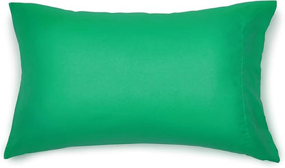 Amazon Basics 2 Piece Microfiber Kid's Bed-in-a-Bag Bedding Set, Toddler, Green, Solid
