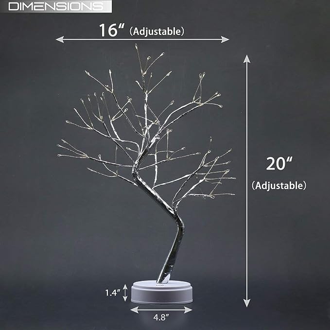 Bonsai Tree Light for Room Decor, Aesthetic Lamps for Living Room, Cute Night Light for House Decor, Good Ideas for Gifts, Home Decorations, Weddings,Christmas, Holidays and More (Warm White,108 LED)
