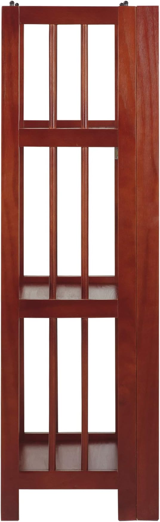 Casual Home 3-Shelf Folding Bookcase (14" Wide)-Mahagony