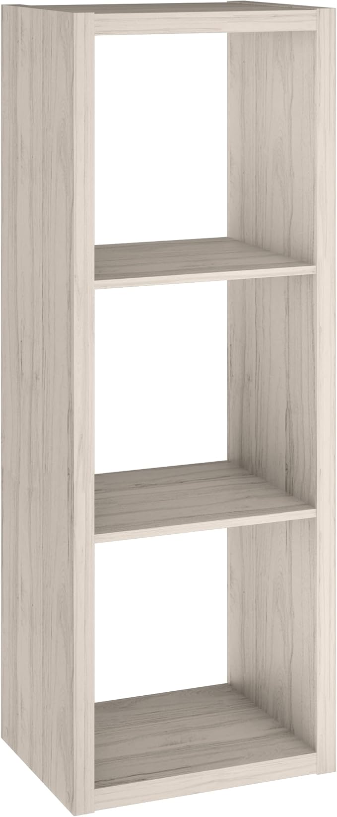 ClosetMaid 4543 Decorative Open Back 3-Cube Storage Organizer, Bleached Walnut
