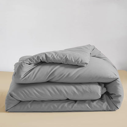 Silver Comforter Queen Light Gray Bedding Set 3 Pieces Comforter Set 1 Queen Comforter (90x90 inches) with 2 Pillowcases (20x26 inches)