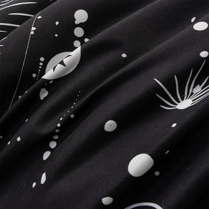 Holawakaka Stars Moon Constellation Print Comforter Set Queen Size Girls Boys Witchy Astrology Zodiac Celestial Bedding Set (Navy Blue, Queen)