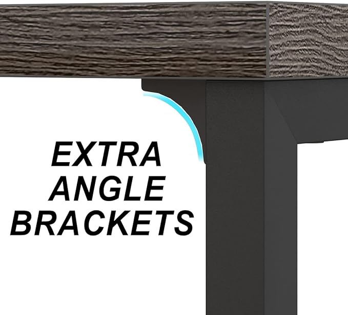 IBF Industrial 5 Cube Storage Organizer Bookshelf, Rustic Low Horizontal Book Shelf, Metal and Wood Cube Bookcase for Bedroom, Modern Wide Cubby Shelf for Living Room Home Office, Dark Grey Oak, 47 In