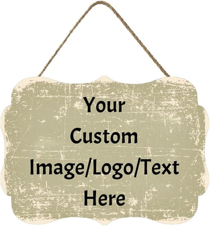 Personalized Custom Wooden Signs with Any Text Name for Home Door Man Cave Bar Family Farmhouse Decorative Home Kitchen Rustic Wall Decor