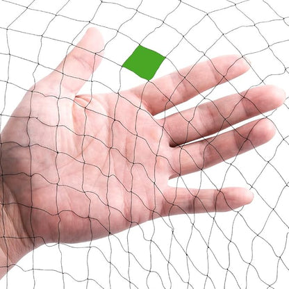 Mist Net Deep Pockets Nylon 110/2D 15mm Mesh Size Bird Netting,Invisible Net,Anti Wind System,Airport Bird Prevention (10x10 ft)