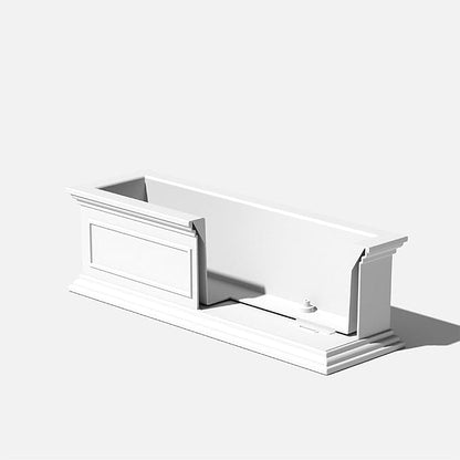 Veradek Brixton Window Box Plastic Planter - Large Rectangular Planter for Outdoor Balcony/Windowsill | Crack-Resistant All-Weather | Classic Estate Design for Flowers, Herbs, Succulents
