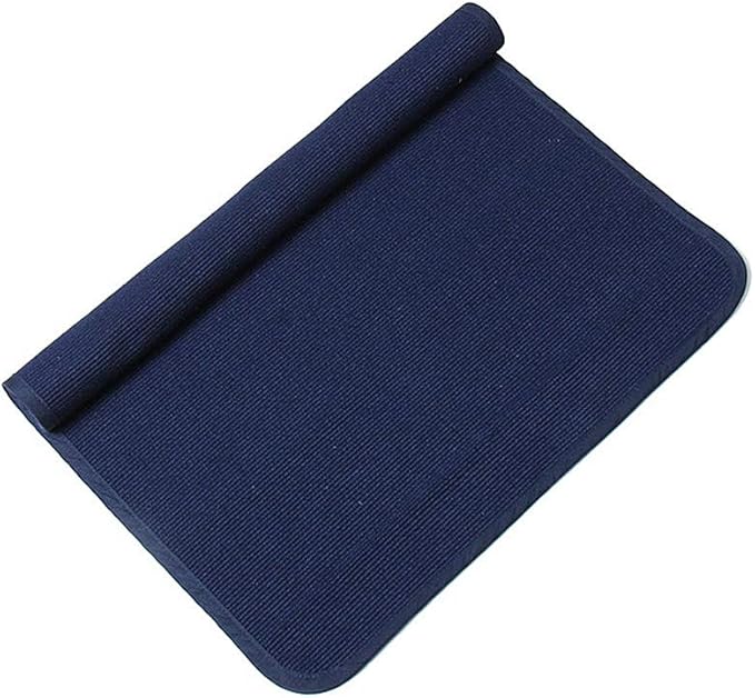Montessori Mat Holder for Toddlers Babies Children Cotton Working Rug for Nursery Preschool Kindergarten, 23.6''×15.8'', Navy Blue