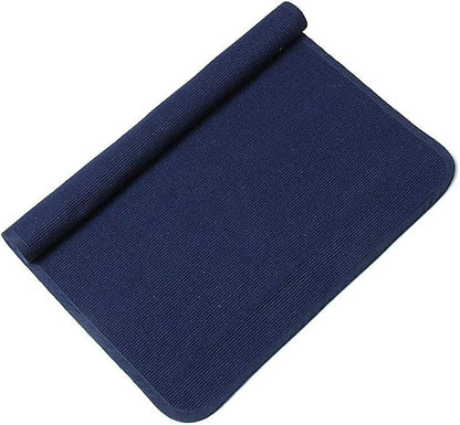 Montessori Mat Holder for Toddlers Babies Children Cotton Working Rug for Nursery Preschool Kindergarten, 23.6''×15.8'', Navy Blue