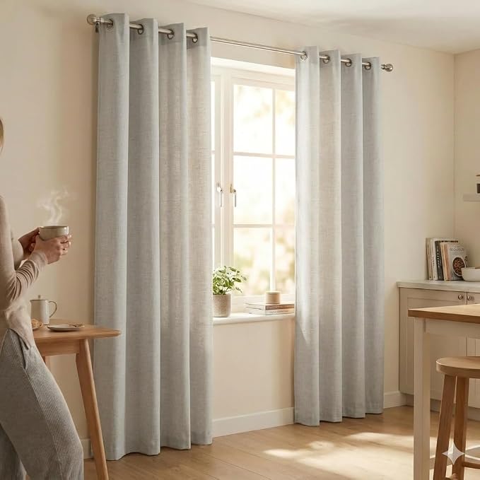 Urban Villa Cotton Grommet Curtains 42x84 (2 Panels) Ivory