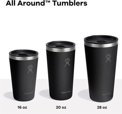 Hydro Flask All Around Tumbler Press-In Lid, Insulated Travel Mug, Stainless Steel Coffee Cup 16 Oz Cloud Pink
