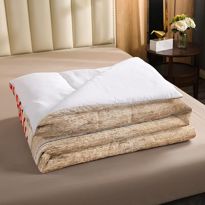 Erosebridal Baseball Bedding Set for Kids Boys Teens Twin,Sports Games Comforter Set Retro Rustic Wooden Board Quilt Duvet Sets American Baseball Country Down Comforter with 1 Pillow Case
