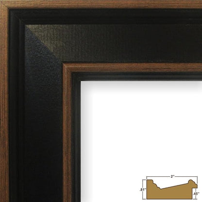 Craig Frames 20x26 Black Picture Frame Matted to 16x22, Wood Wall Decor | A lightweight, shatter resistant acrylic front, made in the USA for a gallery display