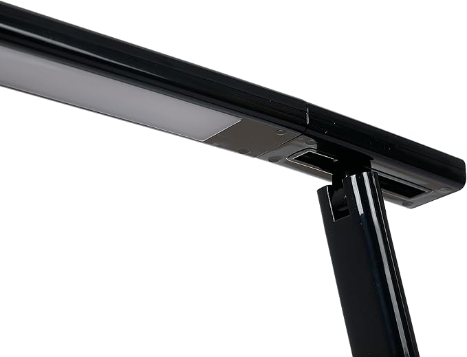 Folding Mini Desk Lamp - Dimmable Touch Control 8W LED Portable Light - Foldable 17.67" H Table Top Lamps for Office Home & Travel, Black