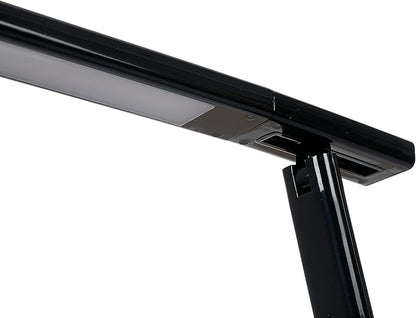 Folding Mini Desk Lamp - Dimmable Touch Control 8W LED Portable Light - Foldable 17.67" H Table Top Lamps for Office Home & Travel, Black