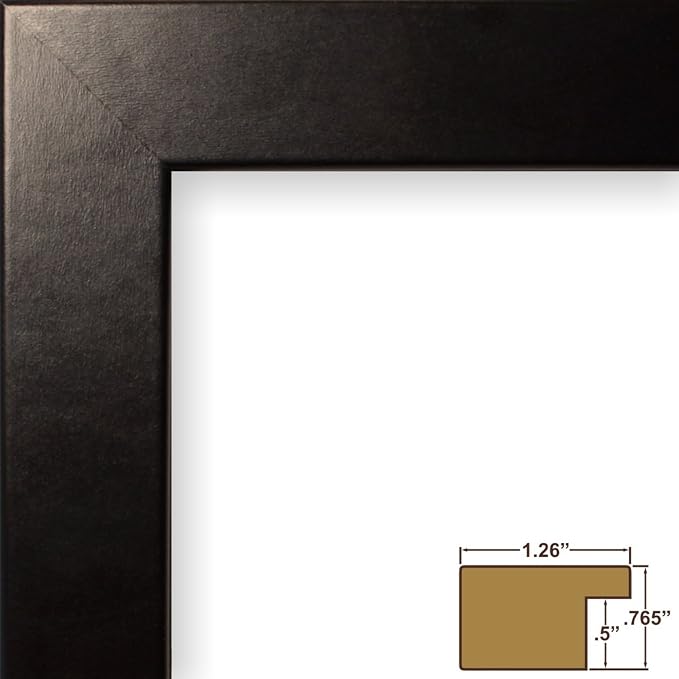 Craig Frames 18 by 18-Inch Picture Frame, Smooth Finish, 1.25-Inch Wide, Black