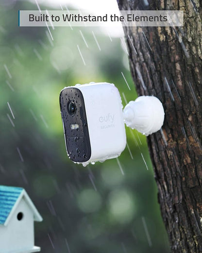 eufy security, eufyCam 2C Pro 2-Cam Kit, Wireless Home Security System with 2K Resolution, 180-Day Battery Life, HomeKit Compatibility, IP67, Night Vision, and No Monthly Fee.