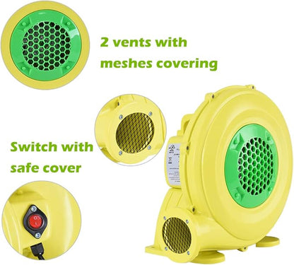 480W Air Blower, Pump Fan Commercial Inflatable Bouncer Blower, Perfect for Inflatable Water Bounce House, Jumper, Bouncy Castle (480 Watt 0.64HP)