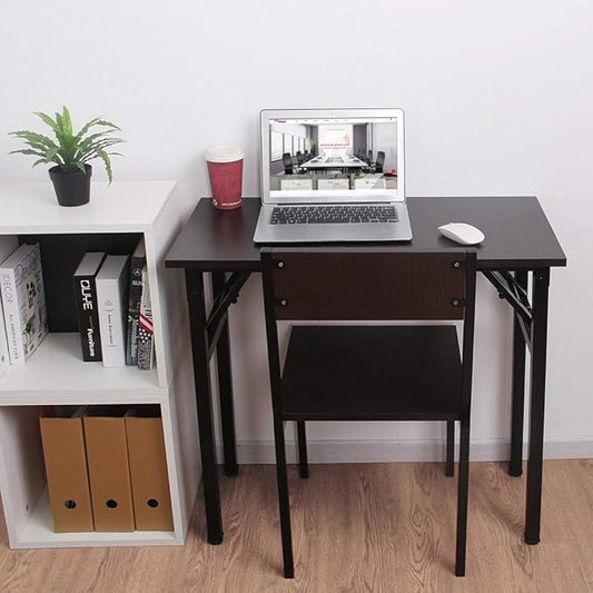 SDHYL 31.5inchesNo Assembly Foldable Computer Desk for Home Office Workstation, Study and Writing, Black