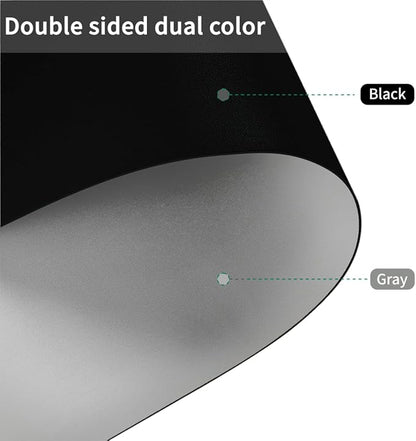 Dining Table Cover Protector for Dining Room Table - Can Be Used On Both Sides Waterproof and Easy to Clean Good Flatness Used for Dining Table(Black+Gray 44x78)
