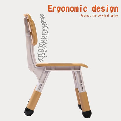 Kids' Desk Chairs Adjustable Height is Suitable for Children's Chairs Used in Families, Schools and Day-Care Between 2-10 Years Old The Max Bearing Capacity is 220LB(5PCS-Mint Green)
