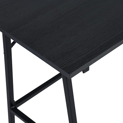 FurnitureR Home Office Computer Desk, Compact Writing Desk Study Desk with Metal Frame for Apartment, Dorm, Bedroom, Small Space (31.5 Inch, Black)