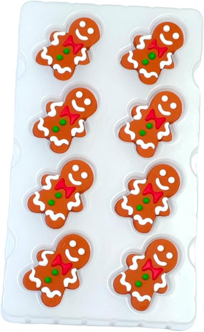Edible Christmas Themed Gingerbread Man Sugar cake decorations, perfect Icing Cookies decro for Xmas Gingerbread House, Cupcakes, Cake, Macaron, Cookies, and Cakecicles Decorating