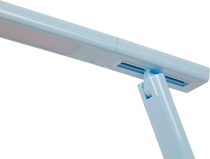 Folding Mini Desk Lamp - Dimmable Touch Control 8W LED Portable Light - Foldable 17.67" H Table Top Lamps for Office Home & Travel, Blue