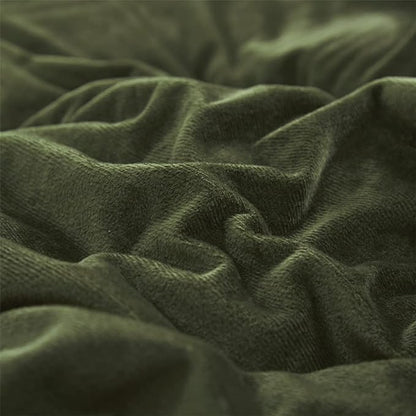 Wellboo Army Green Velvet Comforters King Solid Dark Green Fluffy Bedding Comforters Women Men Plain Fluffy Olive Green Soft Quilts Cozy Blackish Green Flannel Blankets Puffy Military Hunter Green Bed