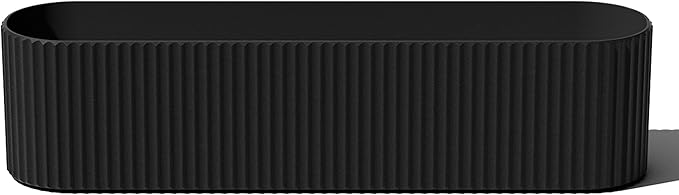 Veradek Demi Series Window Box Planter - Long Planter Box for Windowsill/Balcony | Durable Plastic-Stone Composite Material | Modern Décor for Flowers/Herbs
