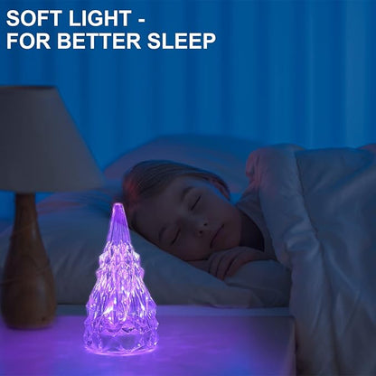 Iceberg Shape Crystal Touch Lamp RGB Tablelamp Night Light, Colorful Remote Control USB Rechargeable Dimmable Creative Lovely Gift Bedside Lights for Home Bedroom Decor