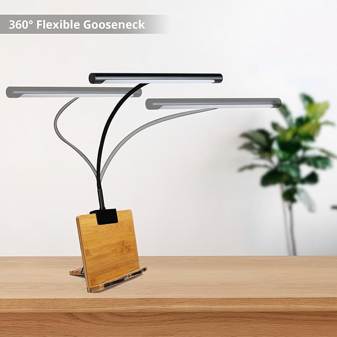 Piano Light with 3 Color Modes, Desk Piano Lamp for Grand Piano, Dimmable Grand Piano Lamp, Wide Illumination Music Stand Light Clip On, Stand Lights for Musicians Digital Pianos