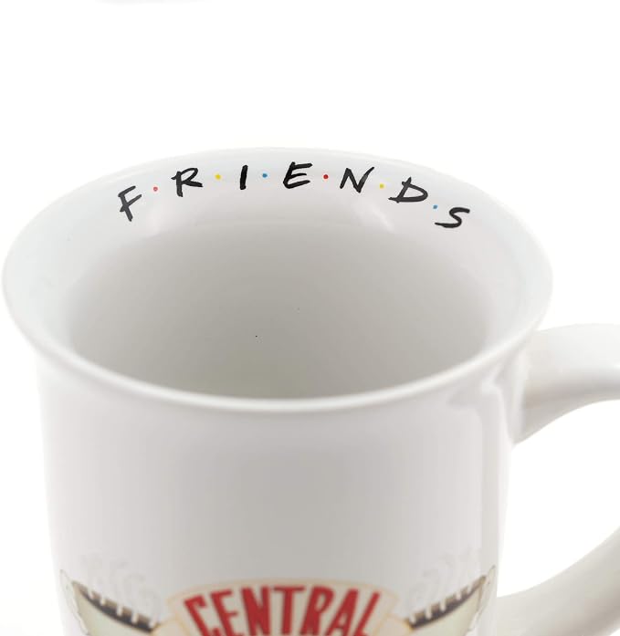 Silver Buffalo Friends Central Perk Logo Wide Rim Ceramic Mug, 16 Ounces