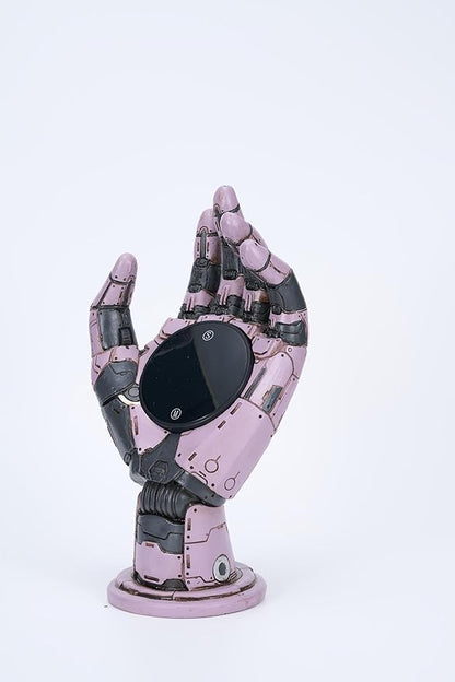 Cyberpunk Mechanical Hand Digital Alarm Clock, Steampunk Resin Statue, Desk Decor