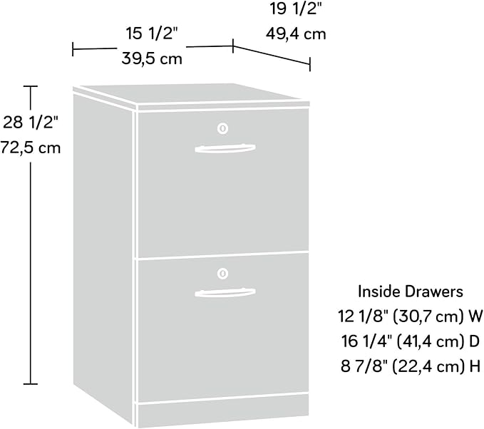 Sauder County Line Dresser, L: 15.55" x W: 19.45" x H: 28.54", Bourbon Oak Finish