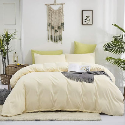 Ivory Comforter Set Off White Bedding Set Beige Comforter Set Men Breathable Ivory Bedding Set Women Soft Off White Ivory Bedding Comforter Set, Cal King (104" X 96" )