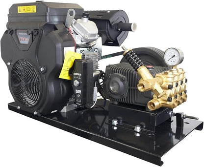 Canpump Belt Drive High Flow Pressure Washer 3500 PSI, 9.2 GPM – Triplex Power Washer Pump, 22 HP Loncin Engine – Electric Start, Industrial Grade, Fully Serviceable w/External Unloader