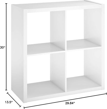 ClosetMaid 4549 Decorative Open Back 4-Cube Storage Organizer, White