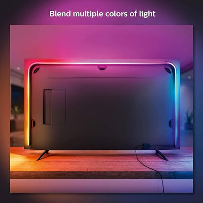 Philips Hue 75" Smart TV Light Strip - White and Color Ambiance LED Color-Changing TV Backlight - Sync with TV, Music, and Gaming - Requires Bridge and Sync Box - Control with App or Voice Assistant