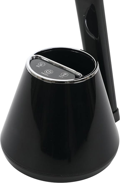 Folding Mini Desk Lamp - Dimmable Touch Control 8W LED Portable Light - Foldable 17.67" H Table Top Lamps for Office Home & Travel, Black