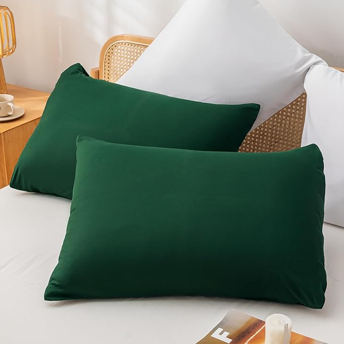 Comforter Set California King Size Dark Green 3 Pieces Boho Bed Comforter Sets Emerald Cal King Oversized Soft Lightweight Bedding Set for All Season (1 Comforter, 2 Pillowcases)