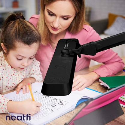 Neatfi (New Model) XL 2,500 Lumens LED Task Lamp with Clamp, 3 Light Modes, 3000-6000K Correlated Color Temperature, 30W Super Bright Desk Lamp, Dimmable, 162 Pcs SMD LED (CCT, Black)